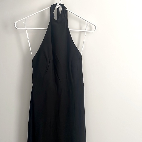 Black Halter Maxi Dress - Picture 2 of 6
